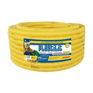 Eletroduto Corrugado 25mm 50m Amarelo Plastilit