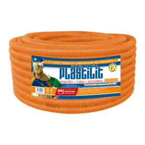 Eletroduto Corrugado Reforçado 25mm 50m Plastilit