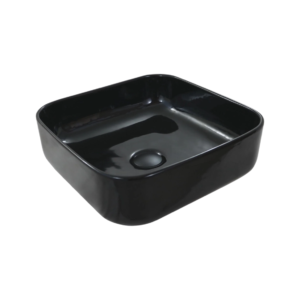 Cuba De Apoio Quadrada 390x390x140mm Preto Brilhante 6139A-GB