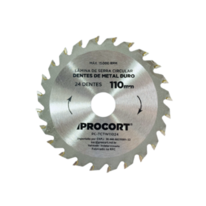 Disco Corte De Madeira Videa 110mm 24 Dentes Procort