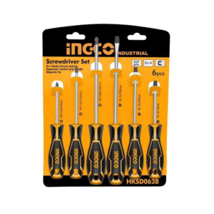 Jogo De Chaves Fenda/Philips Cr-V C/6 Peças Ingco Hksd0628