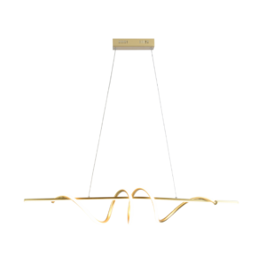 Luminária Pendente Espiral Gold 52W 100cm Good Iluminação GI-60170-1GD