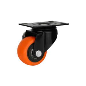 Rodízio De Pvc Laranja Giratório 4" Bisão