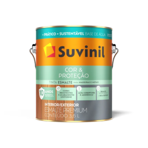 Tinta Esmalte Cor E Proteção Fosco 3,6lt Branco (Base Água) Suvinil