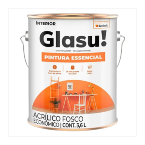 Tinta Acrílica Pintura essencial 3,6l Branco Neve Glasu!