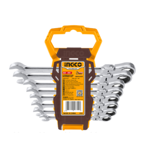 JOGO DE CHAVES COMBINADAS COM CATRACA FLEXIVEL 8 A 19MM C/8 PC INGCO