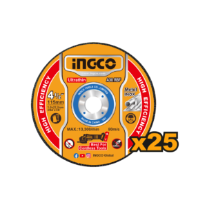 DISCO DE CORTE PARA METAL 41/2" (115X1,0X22,2MM) C/25 PC INGCO MCD11011525