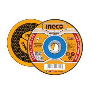 DISCOS DE CORTE PARA METAL 7” (180X1,6X22,2MM) INGCO MCD161801