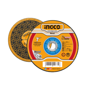 DISCOS DE DESBASTE PARA METAL 7” (180X6,0X22,2MM) INGCO MGD601801