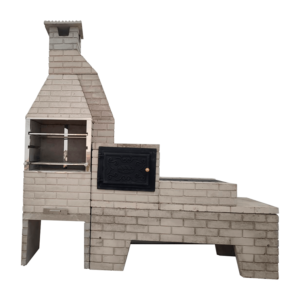 Churrasqueira Concreto Trio C/ Forno E Fogao Pintada Paraná