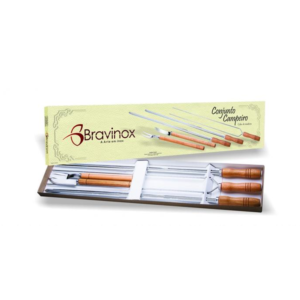 Conjunto Churrasco 5 Pçs Rf 1-102 Bravinox