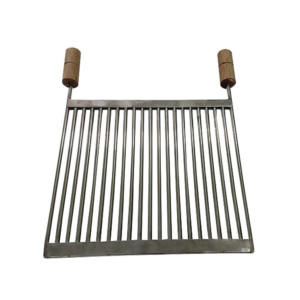 Grelha Churrasco Inox 50 X 50 Cm C/Recolhedor Gordura Cabo Mad Ribeiro