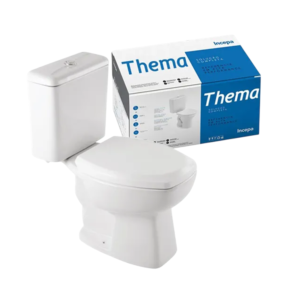 Bacia Com Caixa Acoplada Thema  + Acessórios De Instalação E Assento Incepa