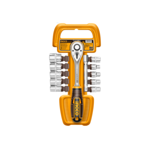 Jogo De Soquetes Com Chave Catraca 1/2” Com 12 Pc Ingco Hkts12122