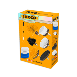 Jogo Escovas De Limpeza Haste 1/4" C/11pc Ingco Wcb1101