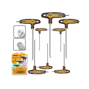 JOGO DE CHAVE TIPO TEE PONTA BOLA HEXAGONAL C/8PC INGCO HHKT80828