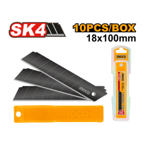" JOGO DE LAMINAS P/ESTILETE SK4 18X100MM C/10PC INGCO HKNCB181"