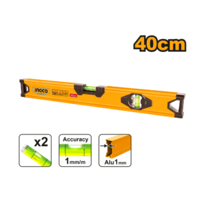NÍVEL DE ALUMÍNIO 1MM ESPESSURA 40CM INGCO HSL58040"