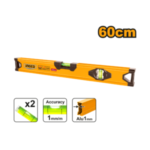 NÍVEL DE ALUMÍNIO 1MM ESPESSURA 60CM INGCO HSL58060"