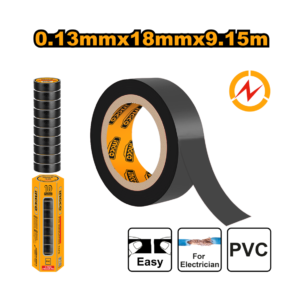 FITA ISOLANTE 18MMX9,15M PRETA INGCO HPET1103