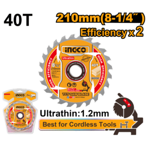 DISCO DE SERRA ESQUADRIA P/MADEIRA 210MMX40D INGCO TSB2103