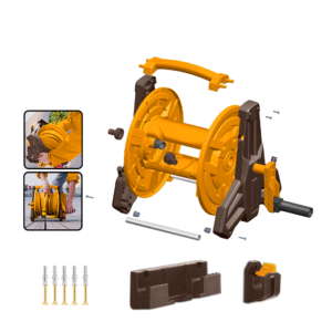 ENROLADOR PORTATIL DE MANGUEIRA DESMONTADO 1/2"X40M INGCO HHR40121