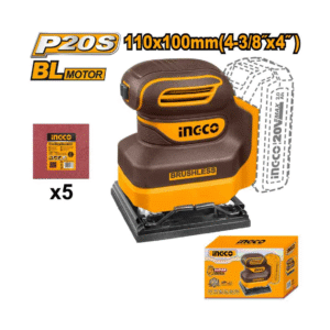 LIXADEIRA ORBITAL 110X100MM À BATERIA ÍON-LÍTIO 20V CSHSLI2024 INGCO (NÃO ACOMPANHA BATERIA) CSHSLI2024