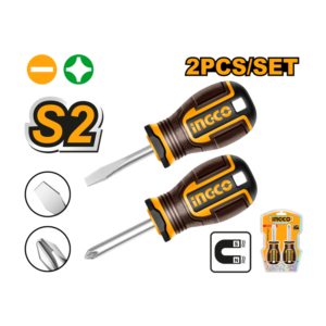 JOGO CHAVE DE FENDA E PHILIPS 38MM COM 2 PEÇAS INGCO HKSDS2228